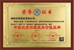 中國投資加盟最具價值品牌